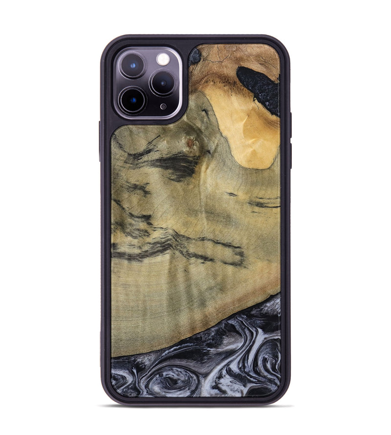 iPhone 11 Pro Max Wood Phone Case - Raegan (Black & White, 794629)