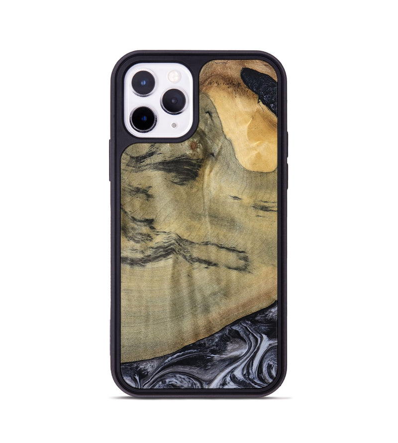 iPhone 11 Pro Wood Phone Case - Raegan (Black & White, 794629)