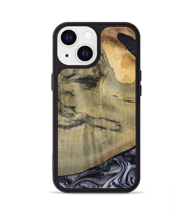 iPhone 13 Wood Phone Case - Raegan (Black & White, 794629)