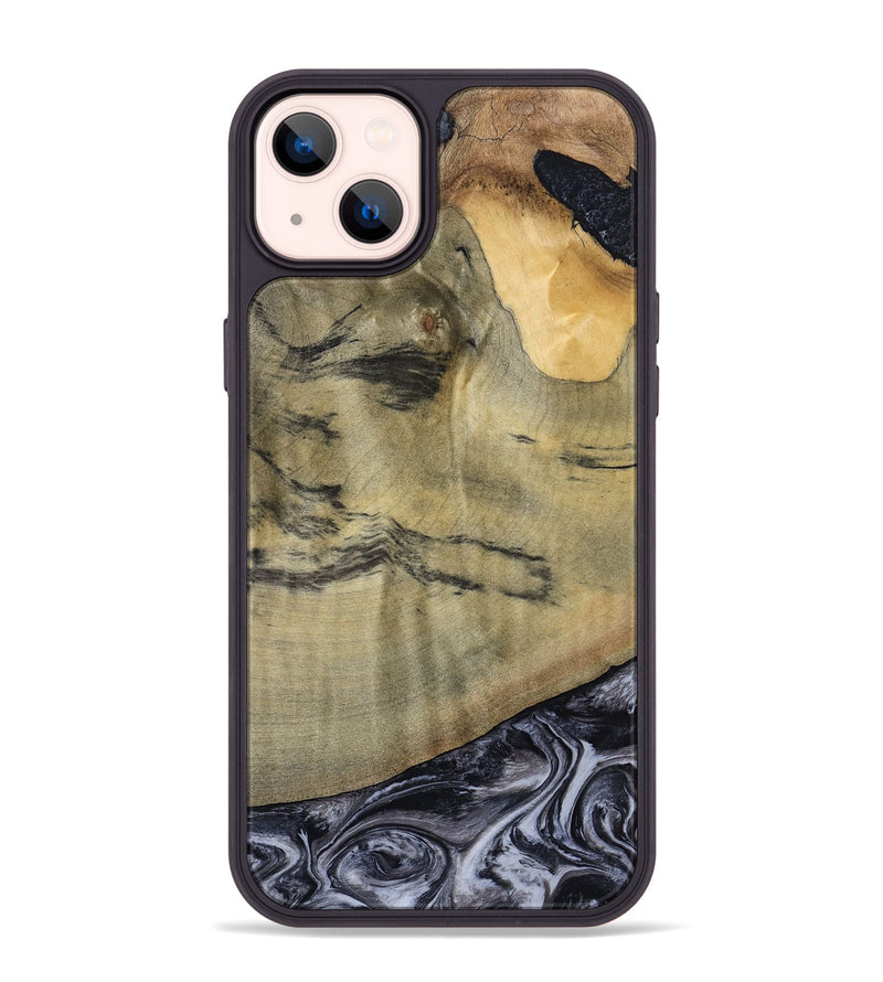 iPhone 14 Plus Wood Phone Case - Raegan (Black & White, 794629)