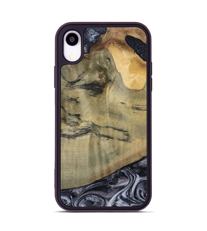 iPhone Xr Wood Phone Case - Raegan (Black & White, 794629)
