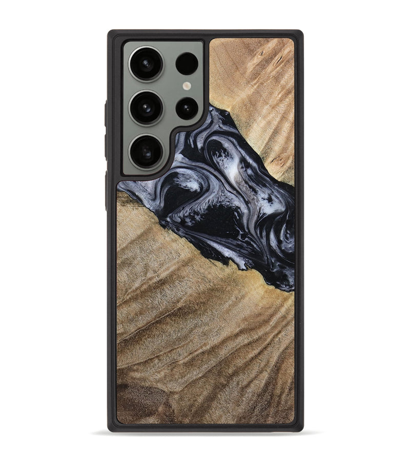 Galaxy S23 Ultra Wood Phone Case - Rita (Black & White, 794632)