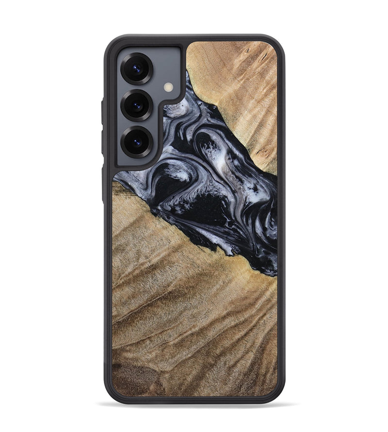 Galaxy S25 Plus Wood Phone Case - Rita (Black & White, 794632)