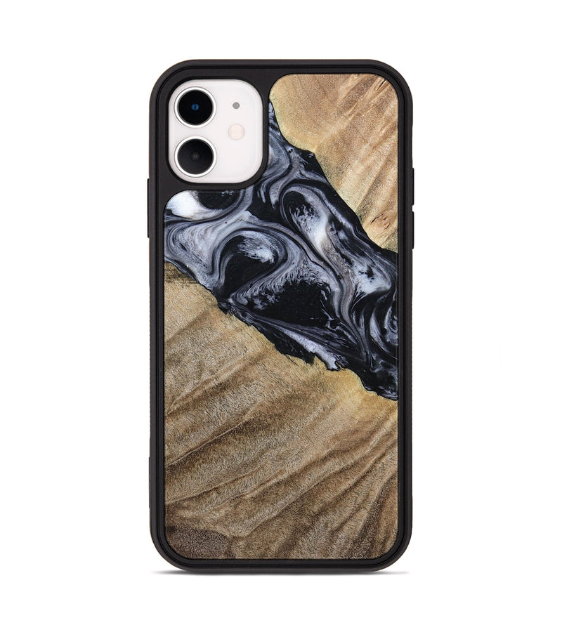 iPhone 11 Wood Phone Case - Rita (Black & White, 794632)