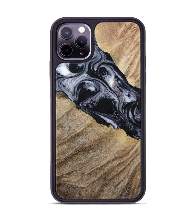 iPhone 11 Pro Max Wood Phone Case - Rita (Black & White, 794632)