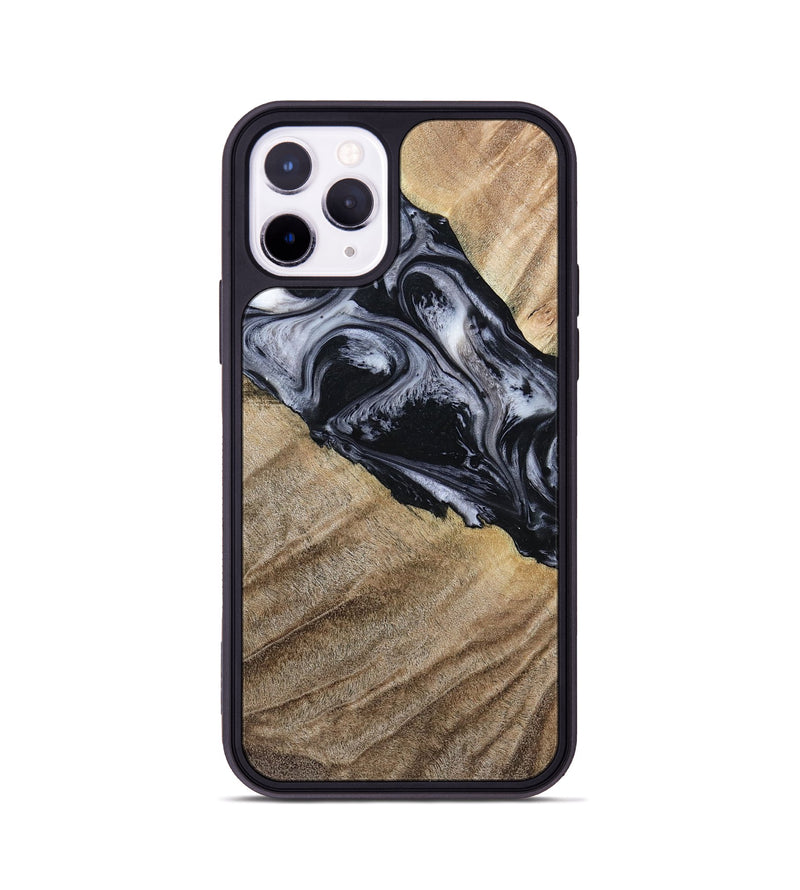 iPhone 11 Pro Wood Phone Case - Rita (Black & White, 794632)