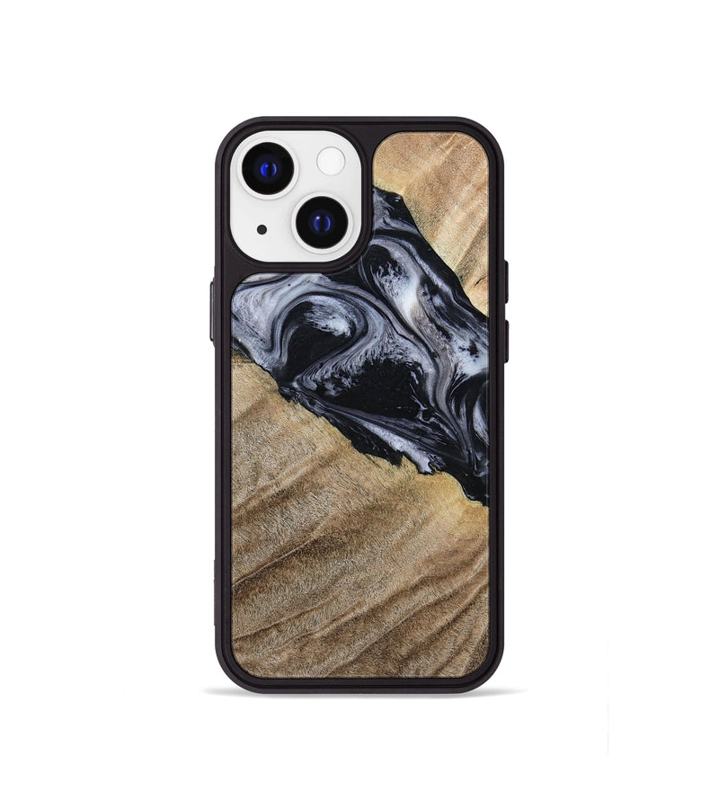 iPhone 13 mini Wood Phone Case - Rita (Black & White, 794632)