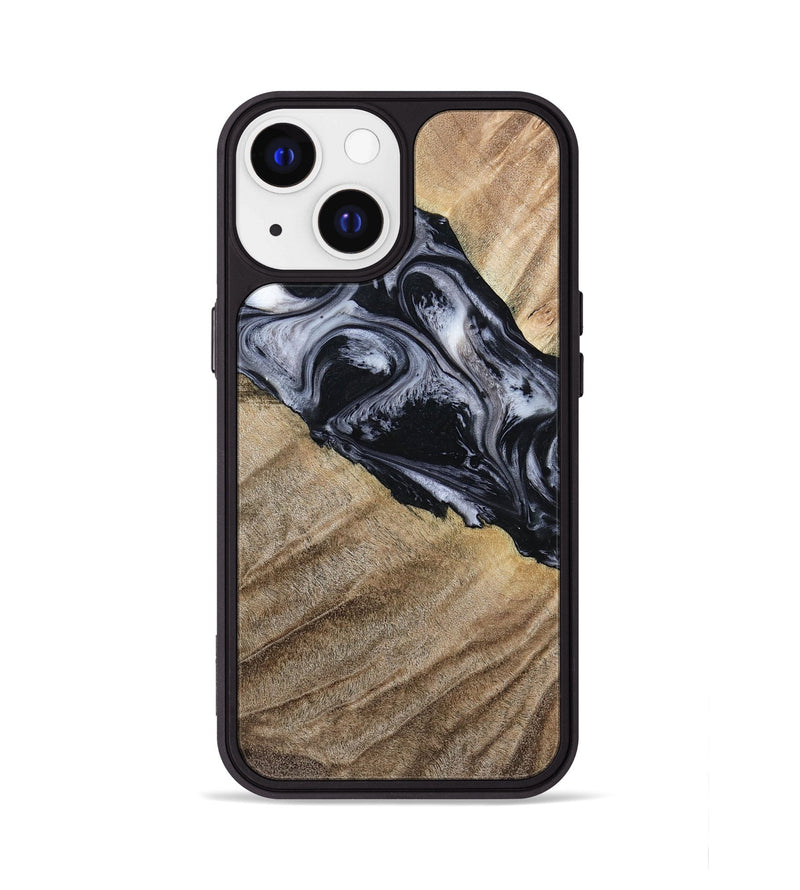 iPhone 13 Wood Phone Case - Rita (Black & White, 794632)