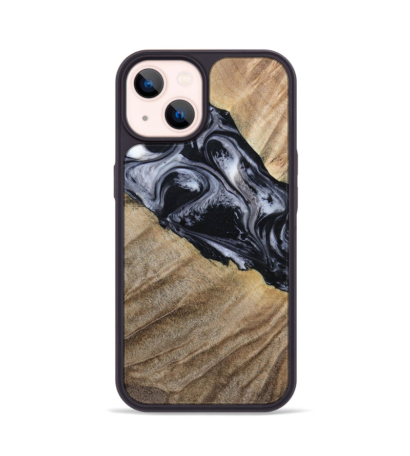 iPhone 14 Wood Phone Case - Rita (Black & White, 794632)