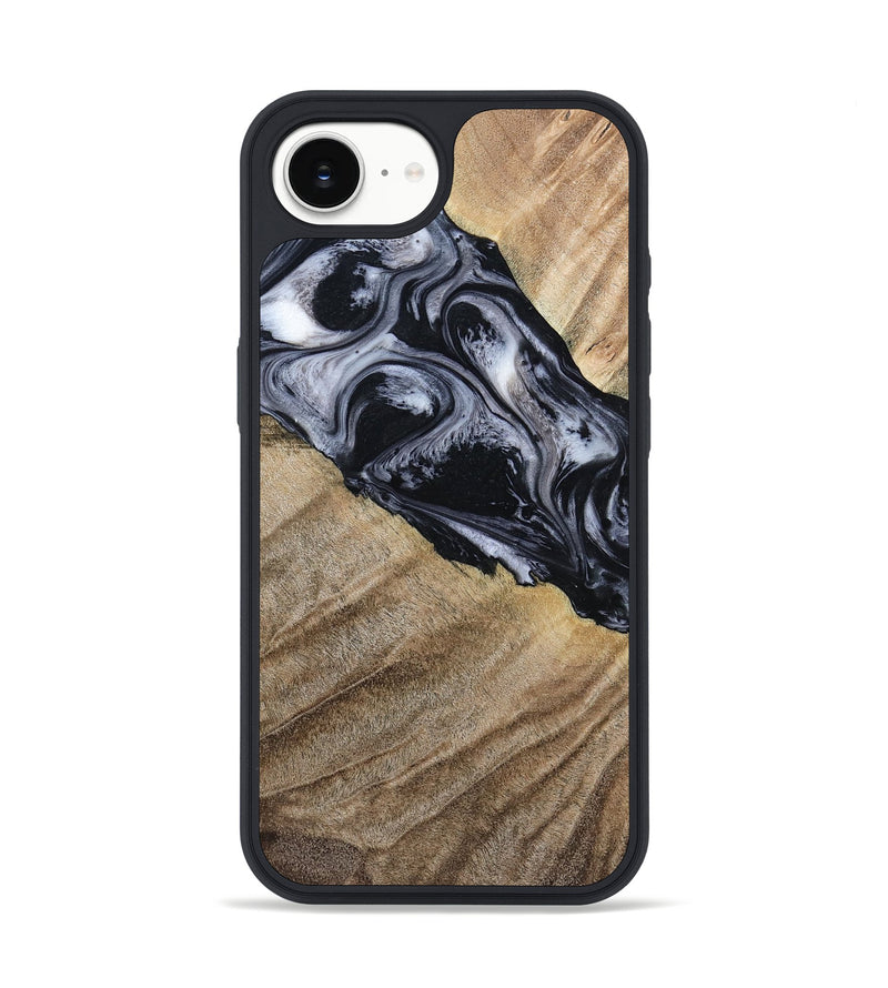 iPhone 16e Wood Phone Case - Rita (Black & White, 794632)