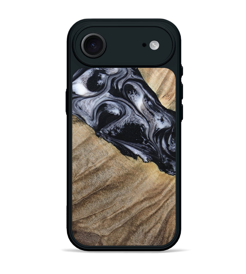 iPhone 17 Air Wood Phone Case - Rita (Black & White, 794632)