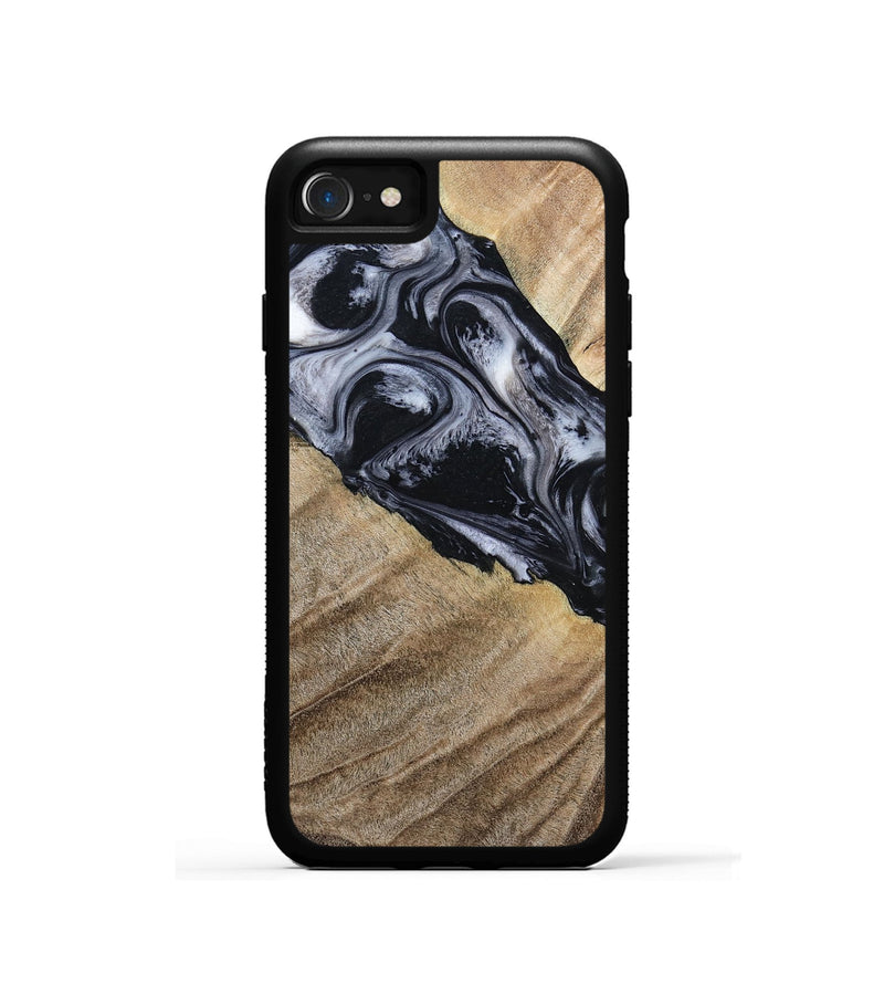 iPhone SE Wood Phone Case - Rita (Black & White, 794632)