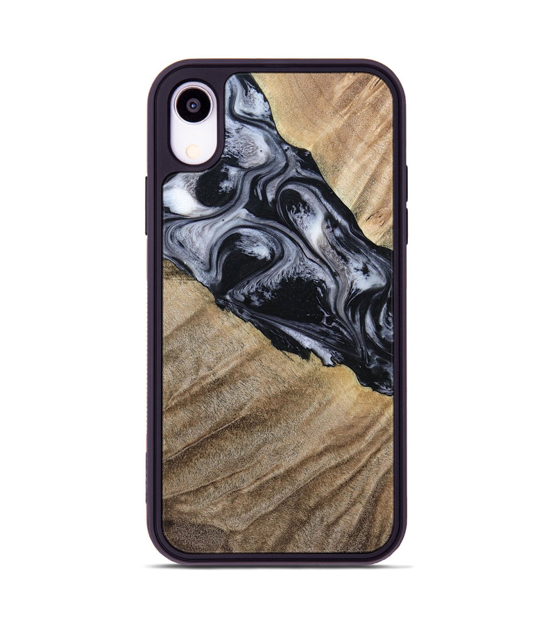 iPhone Xr Wood Phone Case - Rita (Black & White, 794632)