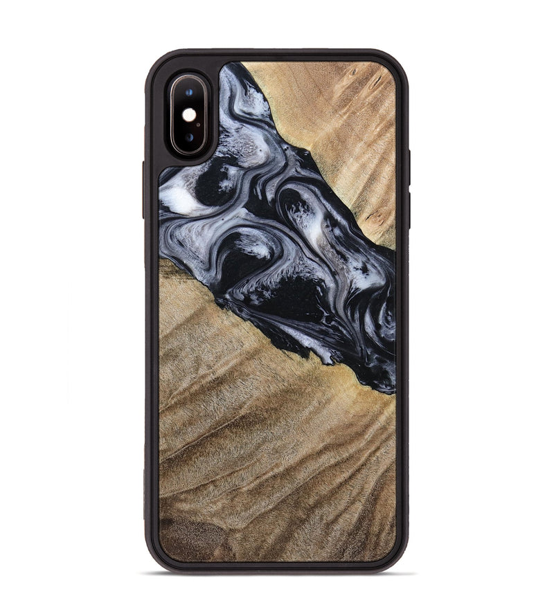 iPhone Xs Max Wood Phone Case - Rita (Black & White, 794632)