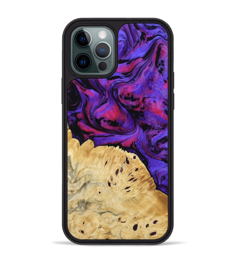 iPhone 12 Pro Max Wood Phone Case - Shelley (Purple, 794634)