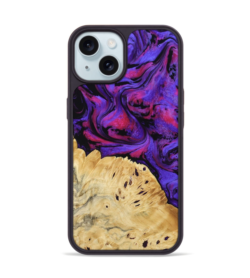 iPhone 15 Wood Phone Case - Shelley (Purple, 794634)