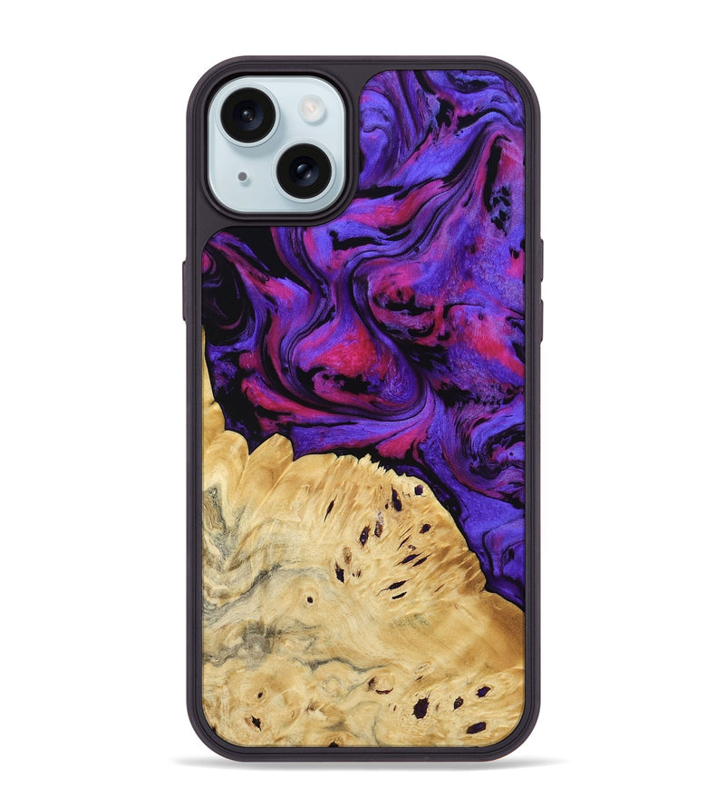 iPhone 15 Plus Wood Phone Case - Shelley (Purple, 794634)
