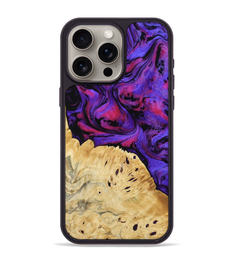 iPhone 15 Pro Max Wood Phone Case - Shelley (Purple, 794634)