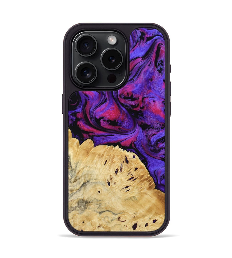 iPhone 15 Pro Wood Phone Case - Shelley (Purple, 794634)