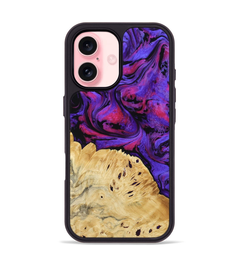 iPhone 16 Wood Phone Case - Shelley (Purple, 794634)