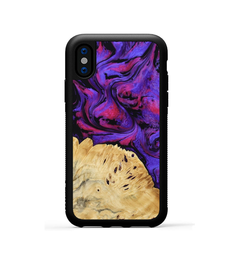 iPhone Xs Wood Phone Case - Shelley (Purple, 794634)