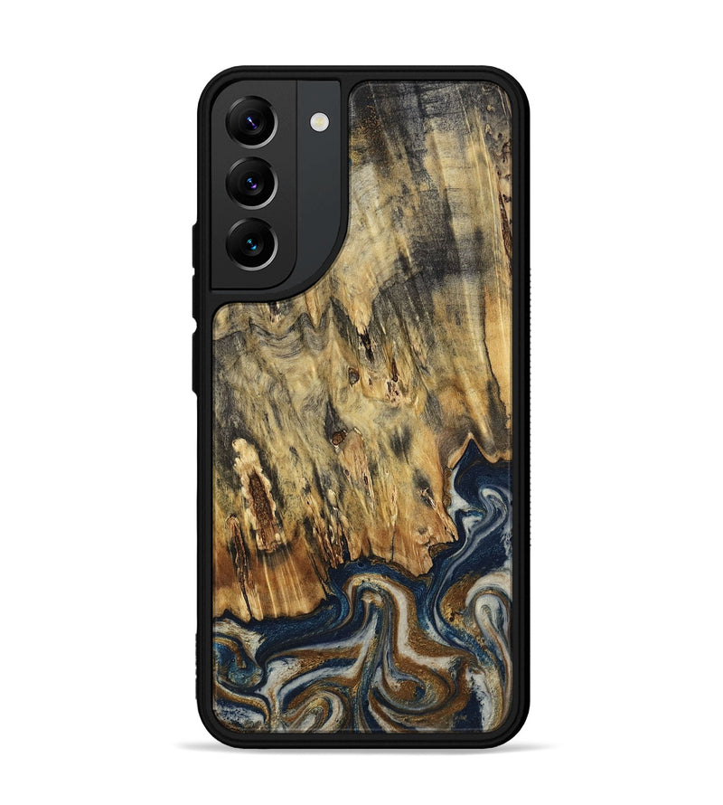 Galaxy S22 Plus Wood Phone Case - Laylani (Teal & Gold, 794638)