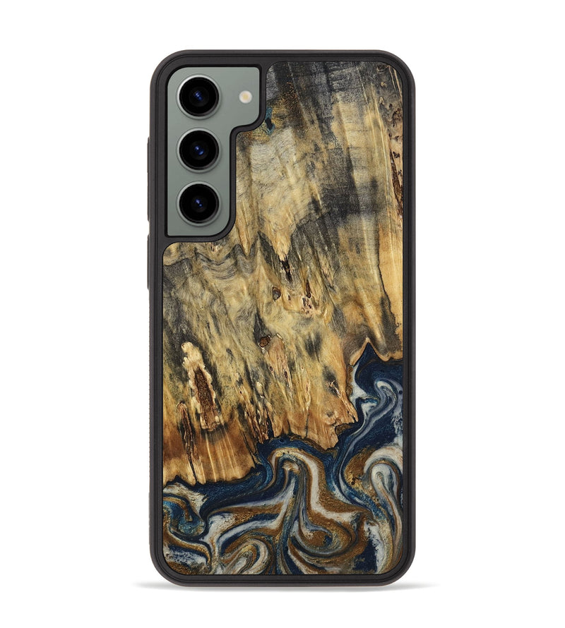 Galaxy S23 Plus Wood Phone Case - Laylani (Teal & Gold, 794638)