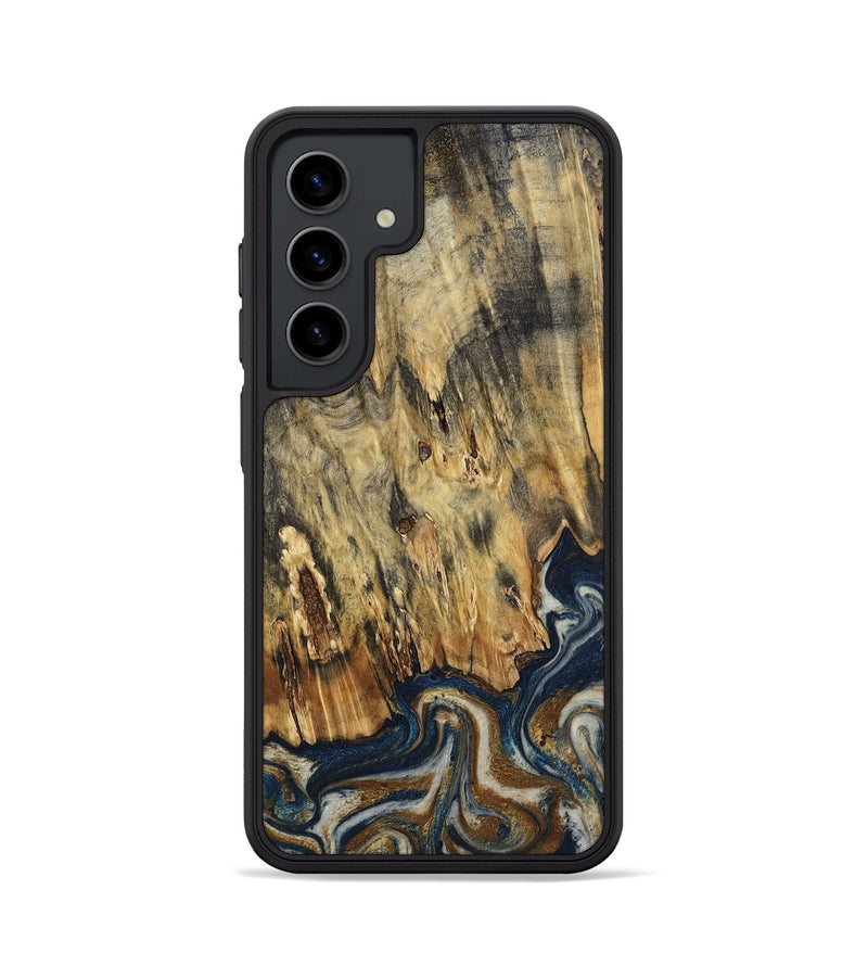 Galaxy S24 Wood Phone Case - Laylani (Teal & Gold, 794638)