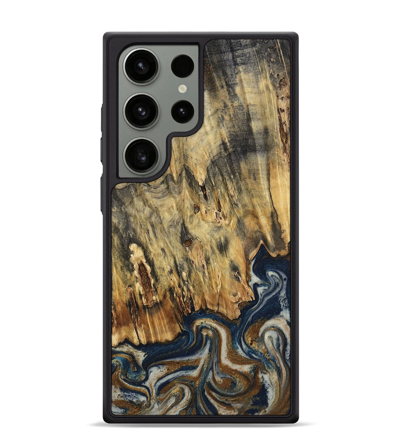 Galaxy S24 Ultra Wood Phone Case - Laylani (Teal & Gold, 794638)