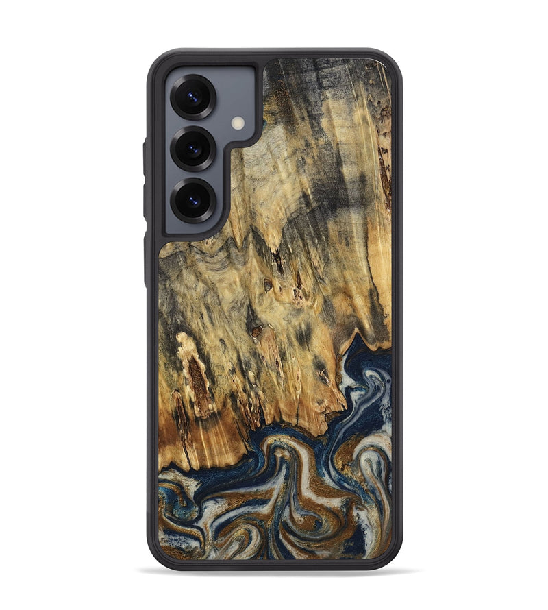 Galaxy S25 Plus Wood Phone Case - Laylani (Teal & Gold, 794638)