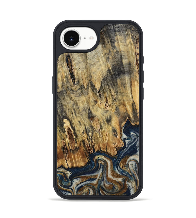 iPhone 16e Wood Phone Case - Laylani (Teal & Gold, 794638)