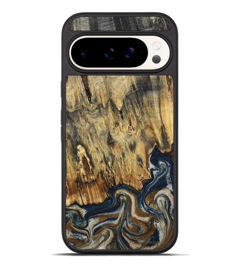 Pixel 9 Pro XL Wood Phone Case - Laylani (Teal & Gold, 794638)