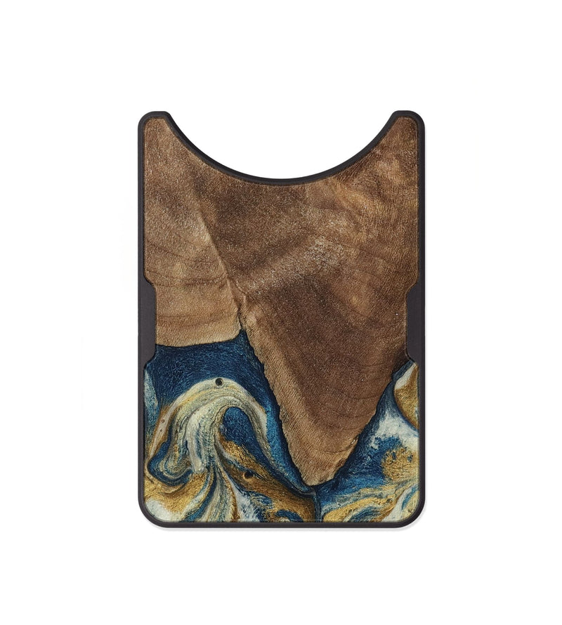 Alloy Wood Wallet - Jamel (Teal & Gold, 794648)