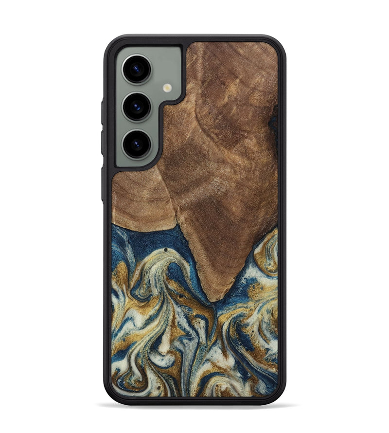 Galaxy S24 Plus Wood Phone Case - Jamel (Teal & Gold, 794648)