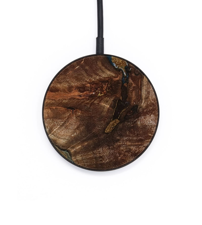 Circle Wood Wireless Charger - Tommie (Teal & Gold, 794653)