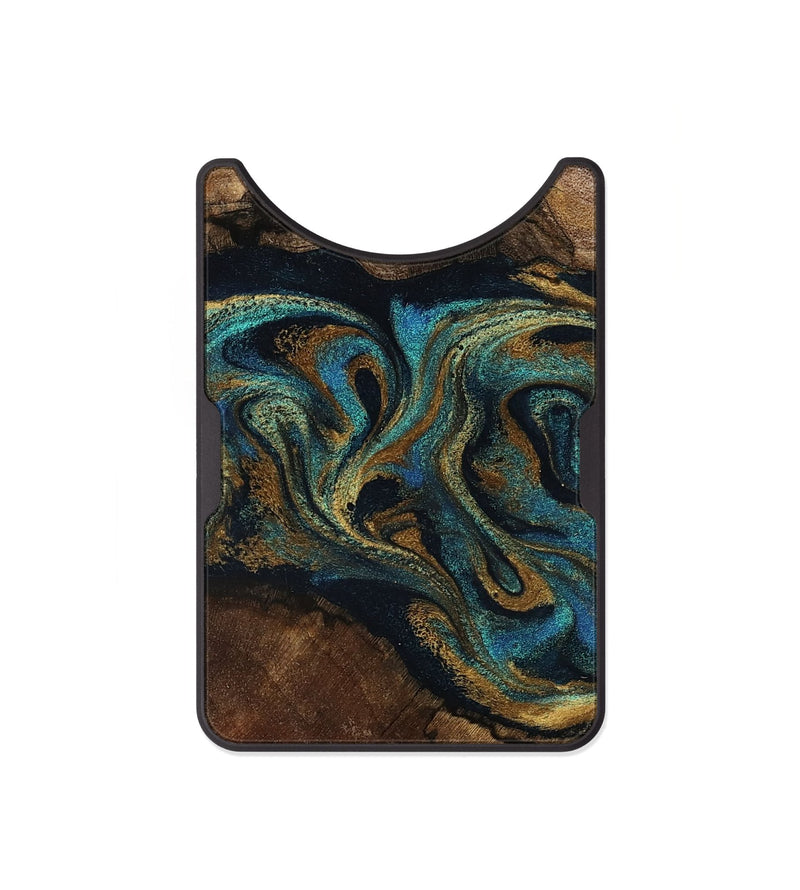 Alloy Wood Wallet - Kareem (Teal & Gold, 794654)