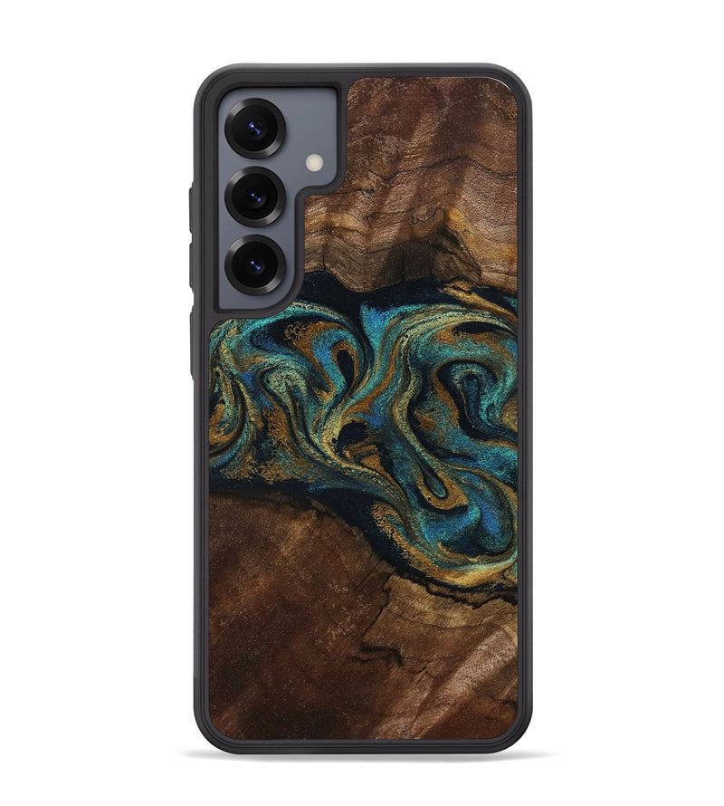 Galaxy S25 Plus Wood Phone Case - Kareem (Teal & Gold, 794654)