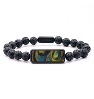 Lava Bead ResinArt Bracelet - Ray (Teal & Gold, 794700)