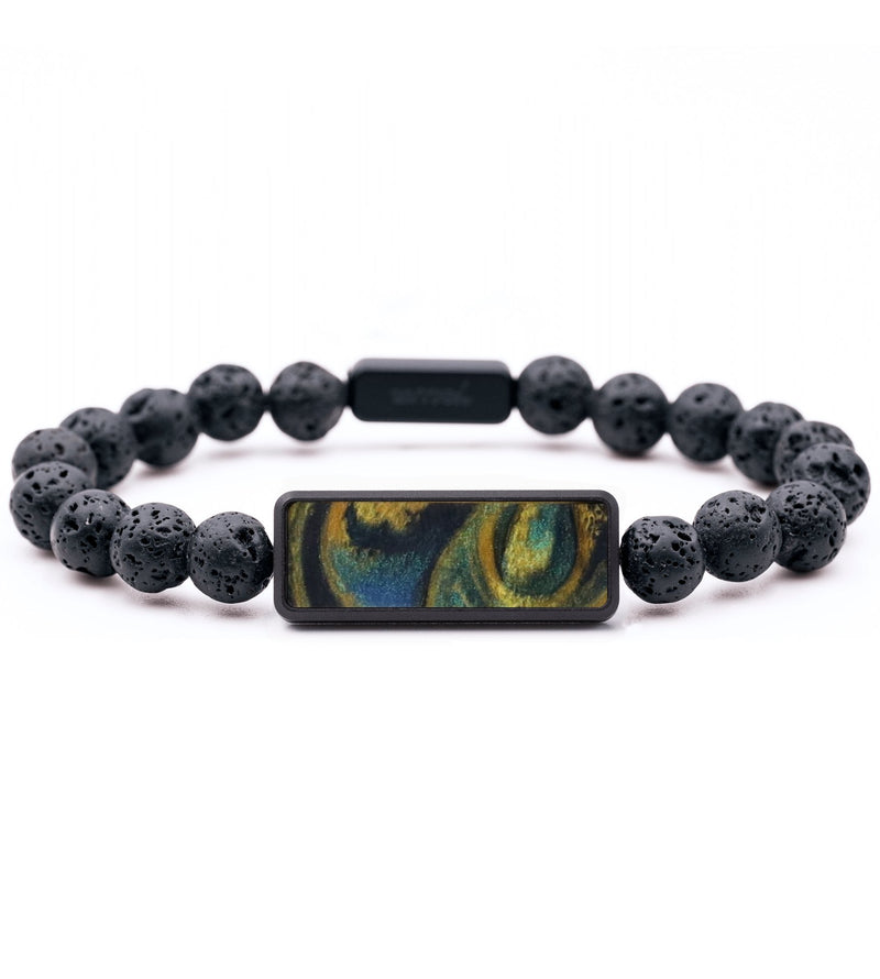 Lava Bead ResinArt Bracelet - Ray (Teal & Gold, 794700)