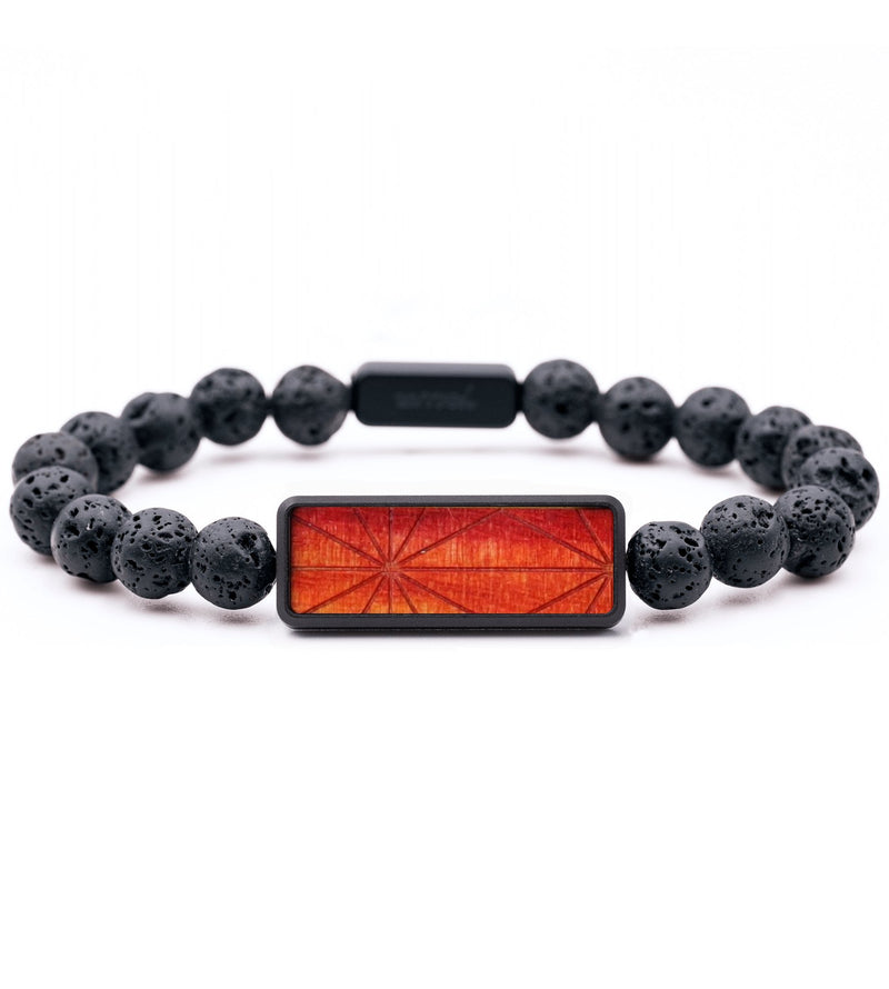 Lava Bead Wood Bracelet - Cameron (Pattern, 794710)