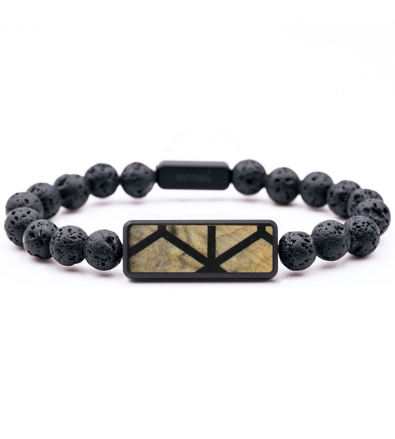Lava Bead Wood Bracelet - Adrianna (Pattern, 794712)