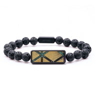 Lava Bead Wood Bracelet - Ariel (Pattern, 794715)
