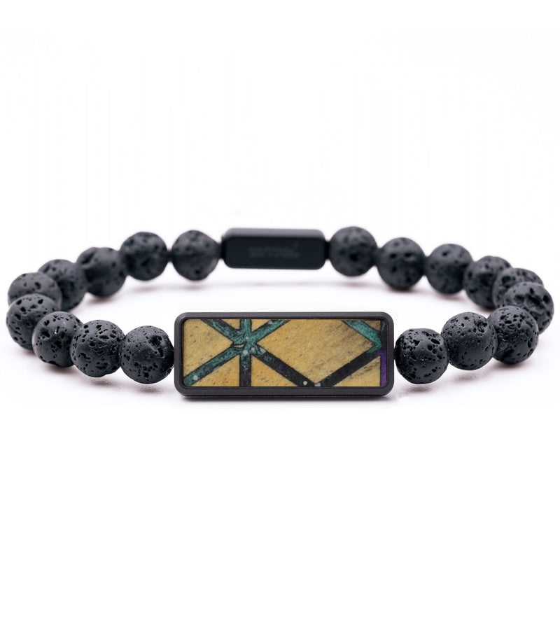 Lava Bead Wood Bracelet - Ariel (Pattern, 794715)