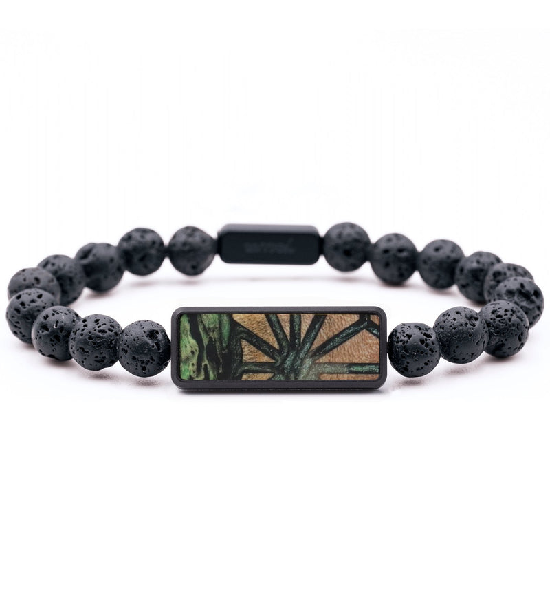 Lava Bead Wood Bracelet - Amiyah (Pattern, 794726)