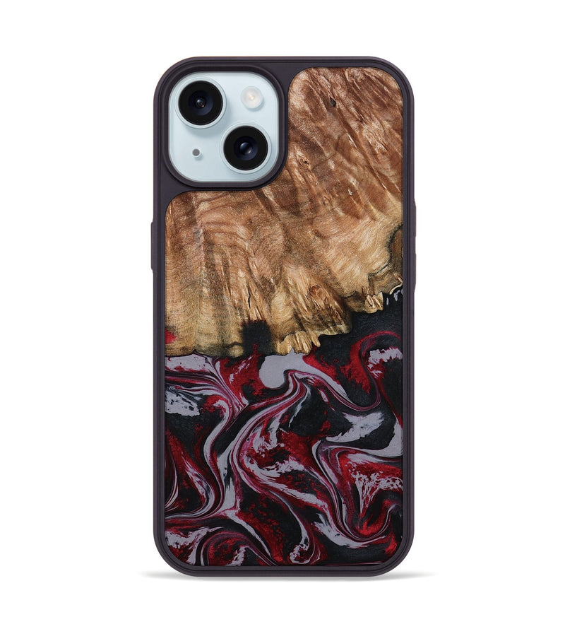 iPhone 15 Wood Phone Case - Hadley (Red, 794786)