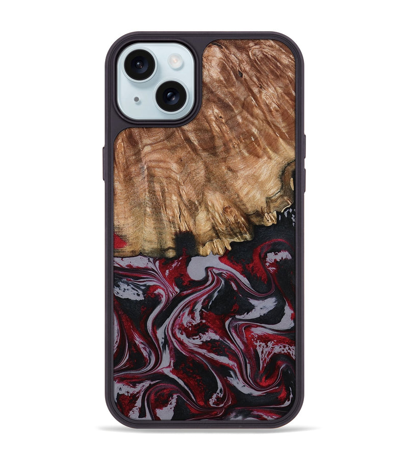 iPhone 15 Plus Wood Phone Case - Hadley (Red, 794786)