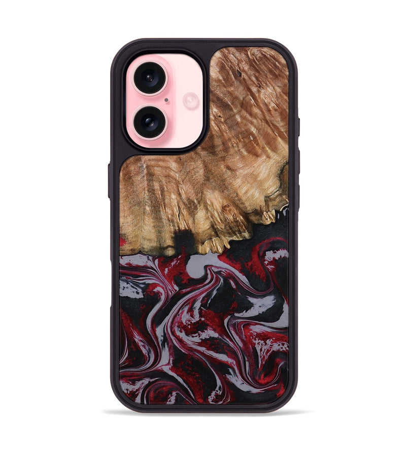 iPhone 16 Wood Phone Case - Hadley (Red, 794786)