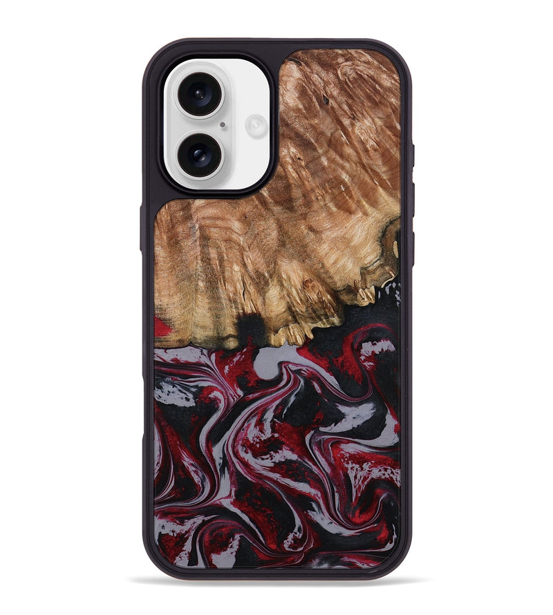 iPhone 16 Plus Wood Phone Case - Hadley (Red, 794786)