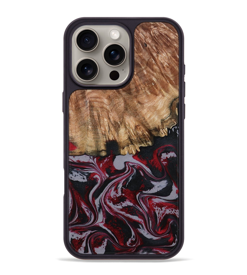 iPhone 16 Pro Max Wood Phone Case - Hadley (Red, 794786)