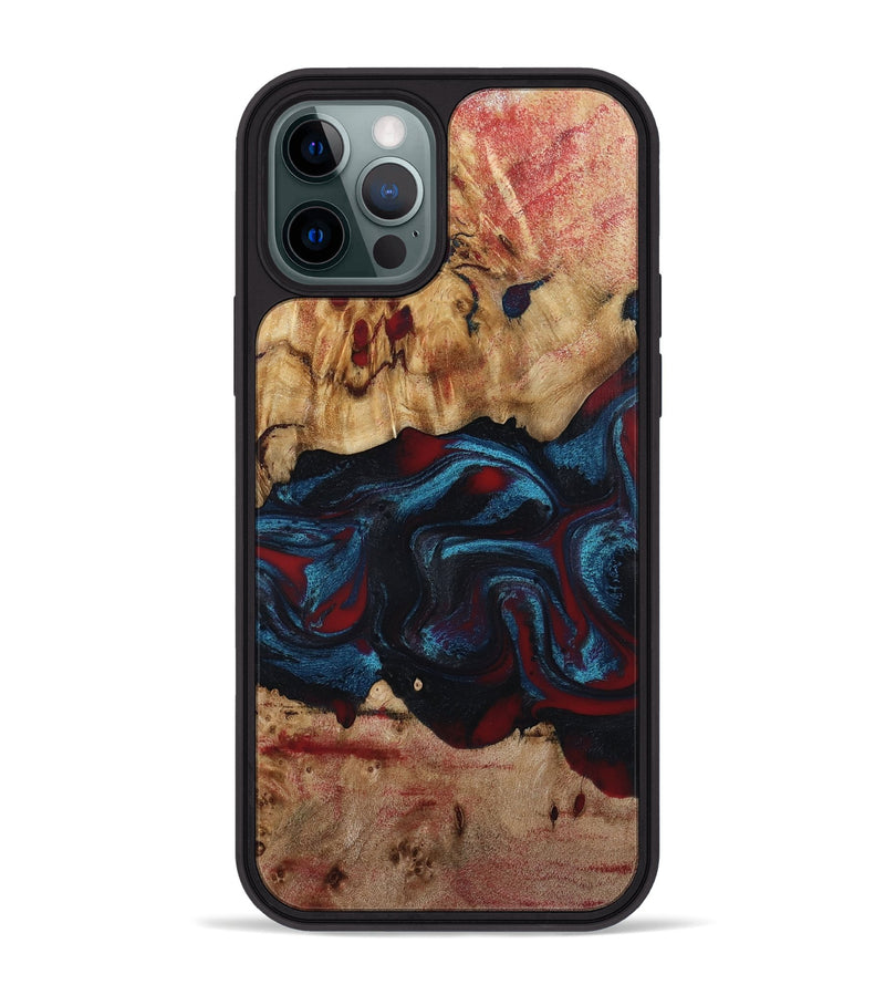 iPhone 12 Pro Max Wood Phone Case - Delma (Red, 794793)